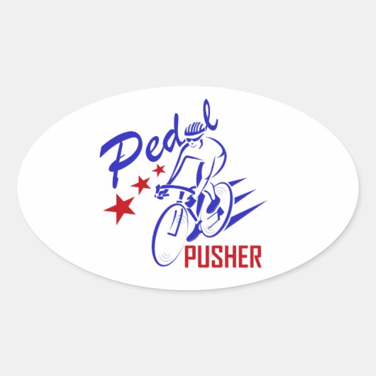Pedal Pusher Ovale Sticker (Voorkant)