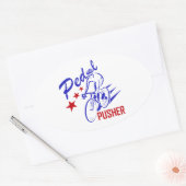 Pedal Pusher Ovale Sticker (Envelop)