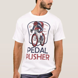 Pedal Pusher Skelton-schedel op de fiets T-shirt