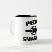 Pedal Smasher Tweekleurige Koffiemok (Voorkant links)