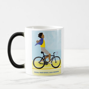 Pedal Your Spirit Poster – Inspirerend fietstocht Magische Mok