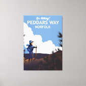 Peddars Way Norfolk Hiking poster Canvas Afdruk (Voorkant)