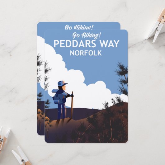 Peddars Way Norfolk Wandelposter (Voorkant / Achterkant in situ)