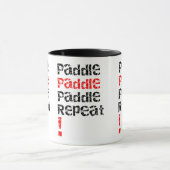 Peddel... Herhalen - Stand up paddle board ontwerp Mok (Midden)