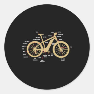 Pedelec-fiets voor wielrenners E-bike-onderdelen F Ronde Sticker