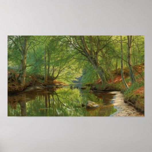 Peder Mørk Mønsted Forest stream 1896 Poster (Voorkant)