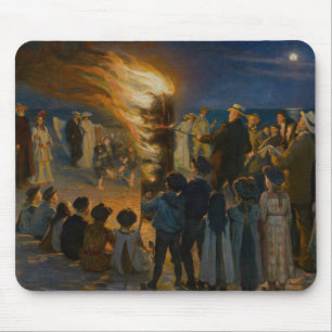 Peder Severin Kroyer - Bonfire in de nacht van de  Muismat