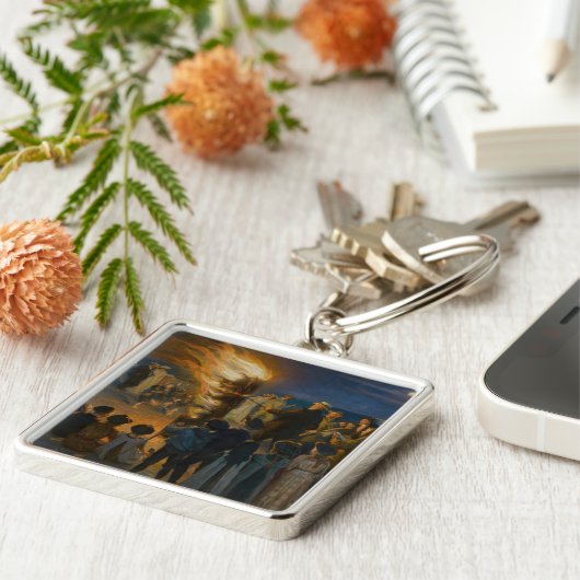 Peder Severin Kroyer - Bonfire in de nacht van de Sleutelhanger (Zijkant)