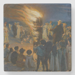 Peder Severin Kroyer - Bonfire in de nacht van de Stenen Onderzetter