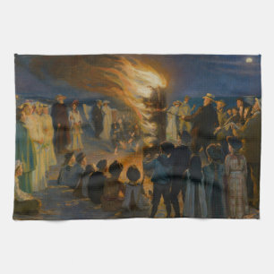 Peder Severin Kroyer - Bonfire in de nacht van de  Theedoek