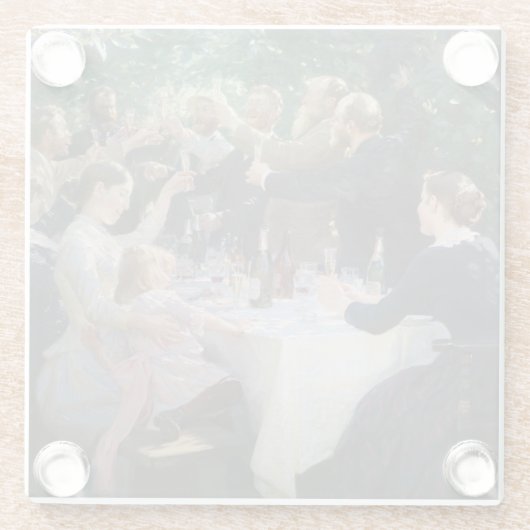 Peder Severin Kroyer - Hip, Hip, Hurrah! Glazen Onderzetter (Achterkant)