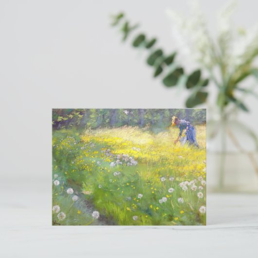 Peder Severin Kroyer - Marie Kroyer in de tuin Briefkaart (Staand voorkant)