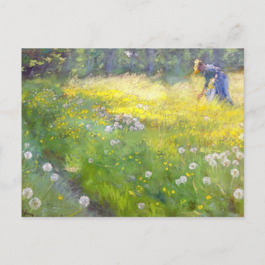 Peder Severin Kroyer - Marie Kroyer in de tuin Briefkaart (Voorkant)