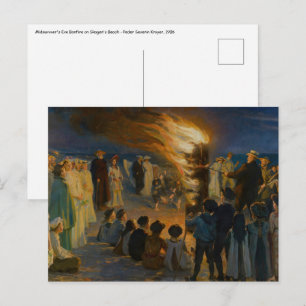 Peder Severin Kroyer - Midsummer's Eve Bonfire Briefkaart