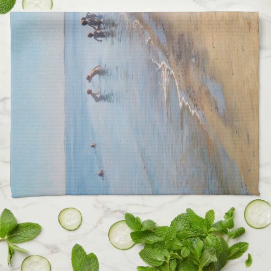 Peder Severin Kroyer - zomerdag in Skagen-strand Theedoek (Gevouwen)