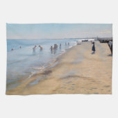Peder Severin Kroyer - zomerdag in Skagen-strand Theedoek (Horizontaal)