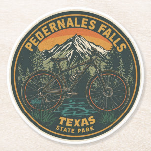 Pedernales Falls State Park Texas Hill Country mtb Ronde Kartonnen Onderzetter