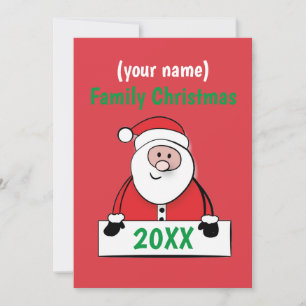 Pedestal Sign - Custom Family Christmas (naam toev Kaart