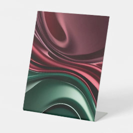 Pedestal sign in stylish abstract graphic reclamebord met voetstuk