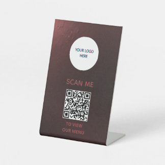 Pedestal Sign – QR-menuweergave Reclamebord Met Voetstuk