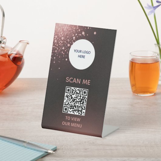 Pedestal Sign – QR-menuweergave Reclamebord Met Voetstuk (Insitu)