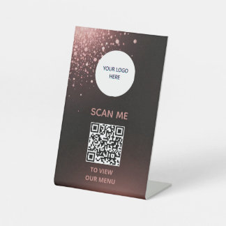 Pedestal Sign – QR-menuweergave Reclamebord Met Voetstuk