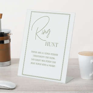 Pedestal Sign Ring Hunt Vrijgezellenfeest. Reclamebord Met Voetstuk