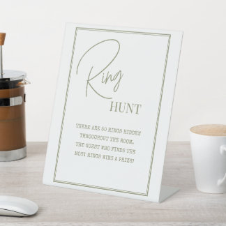 Pedestal Sign Ring Hunt Vrijgezellenfeest. Reclamebord Met Voetstuk