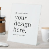 Pedestal Sign Your Design Upload 10" x 12" Reclamebord Met Voetstuk (Insitu)