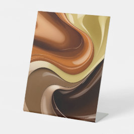 Pedestal teken in stijlvolle abstracte afbeelding reclamebord met voetstuk