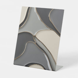 Pedestal teken in stijlvolle abstracte afbeelding reclamebord met voetstuk