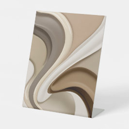 Pedestal teken in stijlvolle abstracte afbeelding reclamebord met voetstuk