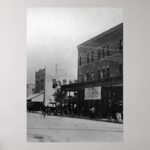 Pedestrians, fietsen en horrengroeven poster