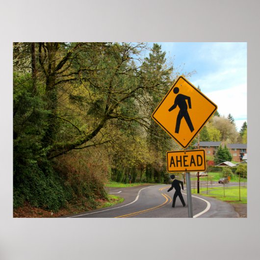 Pedestrische kruising poster (Voorkant)