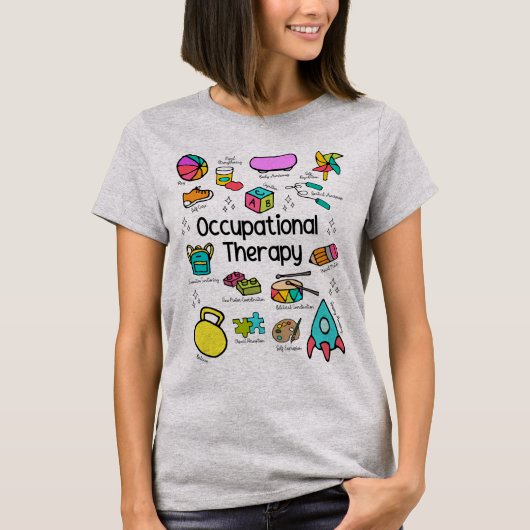 Pediatric Occupational Therapy Kleurrijk T-shirt (Voorkant)