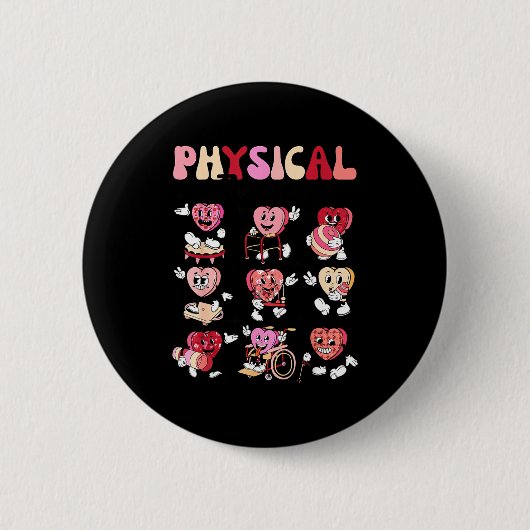 Pediatric Physical Therapy Pt Pta Happy Valentine' Ronde Button 5,7 Cm (Voorkant)