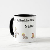 Pediatricienne et enfants personnalisent Mug (Devant gauche)