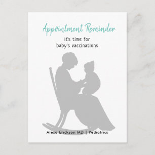 Pediatrische Afspraak Moeder schommelstoel Baby Briefkaart