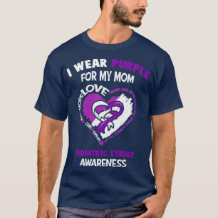 Pediatrische beroerte Ik Draag Paarse voor mijn mo T-shirt