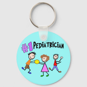 Pediatrische cadeautjes "# 1" tick People Design Sleutelhanger