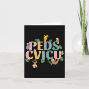 Pediatrische cardiale ICU verpleegster safari dier Kaart