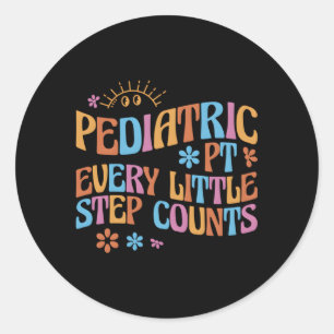 Pediatrische fysiotherapie PTT elke kleine stap CO Ronde Sticker