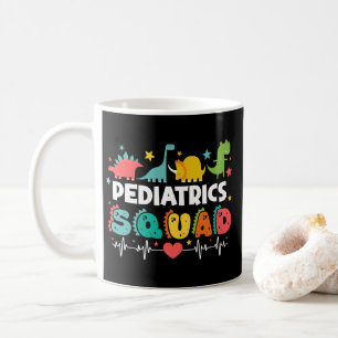 Pediatrische ploeg dinosaurus verpleegster medisch koffiemok