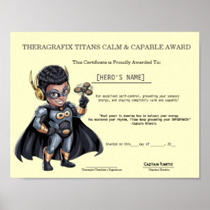 Pediatrische therapie rustig en capabel award poster