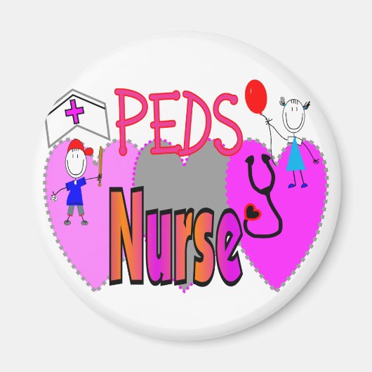 Pediatrische verpleegkundigen, unieke vun-Design Magneet (Voorkant)