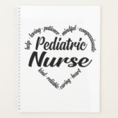 Pediatrische verpleegkundigen Word Cloud Planner (Voorkant)