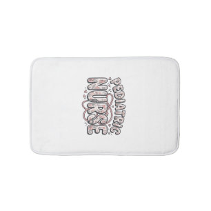Pediatrische Verpleegster Bloemig Vintage Graveero Badmat