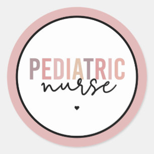 Pediatrische verpleegsters PEDS Verpleegkundigen V Ronde Sticker