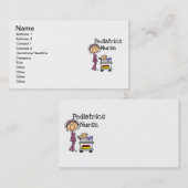 Pediatrische verpleegt en tshirts visitekaartje (Voorkant / Achterkant)