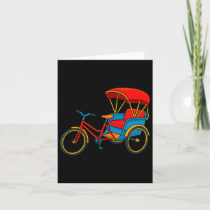 Pedicab Cycle Rickshaw Fiets Taxi Premium Tri-blen Kaart